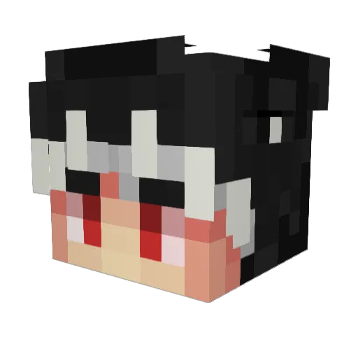 RedstoneRebel21 Minecraft avatar head, 3D render