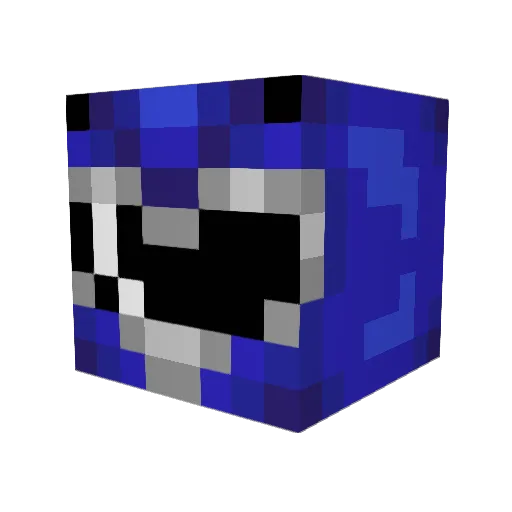 RedstoneTris Minecraft avatar head, 3D render