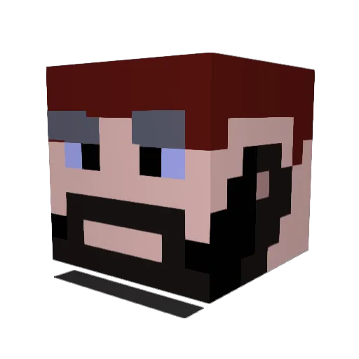 RedstoneWizard39 Minecraft avatar head, 3D render