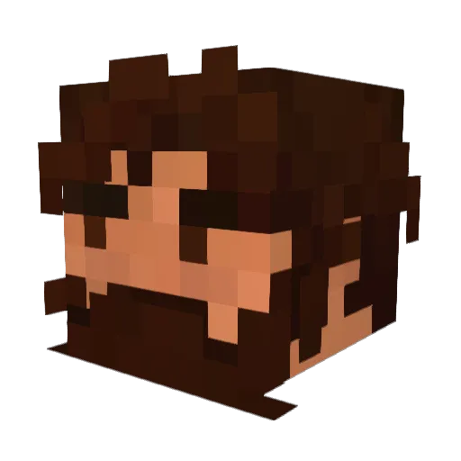 Redstonebplayer Minecraft avatar head, 3D render