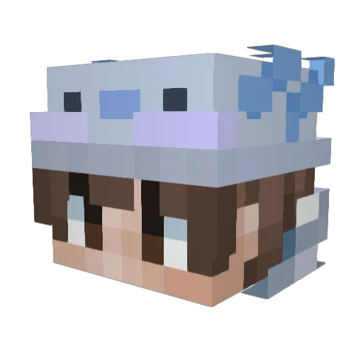 Redstoner_Phips Minecraft avatar head, 3D render