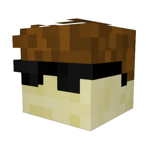 Redstonex1 Minecraft avatar head, 3D render