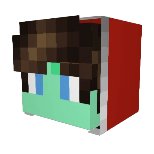 Redthorn01 Minecraft avatar head, 3D render