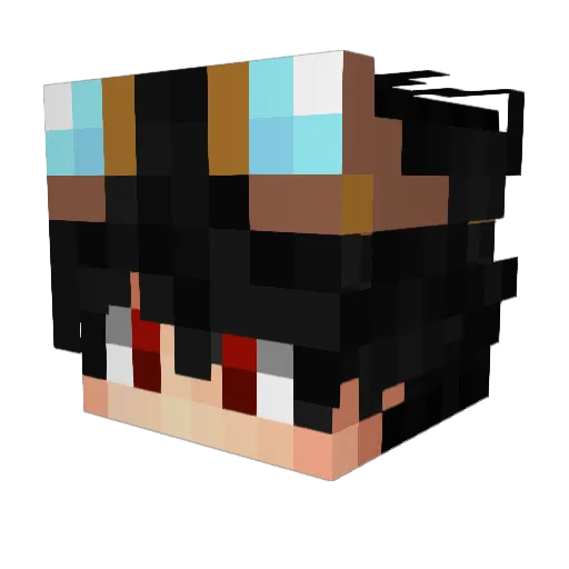 RedtrashH Minecraft avatar head, 3D render