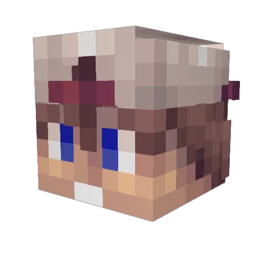 Redtree04 Minecraft avatar head, 3D render