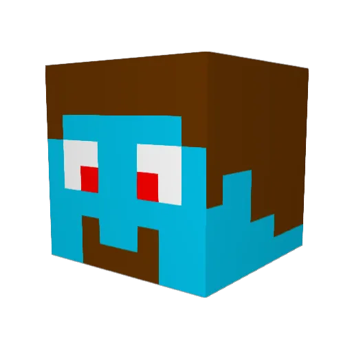 Redtrick1001 Minecraft avatar head, 3D render
