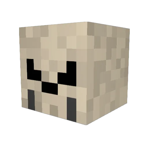 Redtrip Minecraft avatar head, 3D render