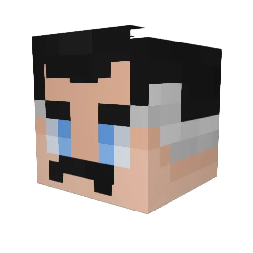 Redty02 Minecraft avatar head, 3D render