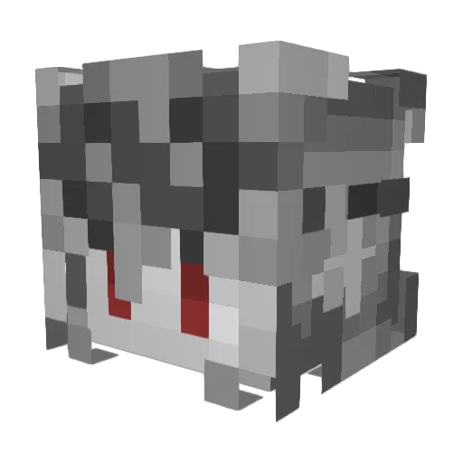 ReducedZebra Minecraft avatar head, 3D render