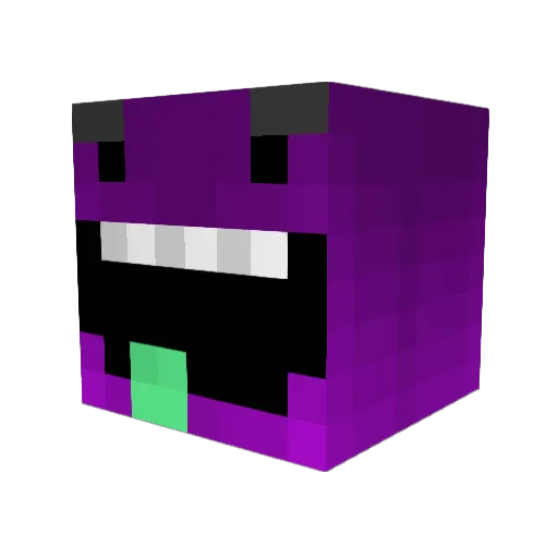 RedundantPlum Minecraft avatar head, 3D render