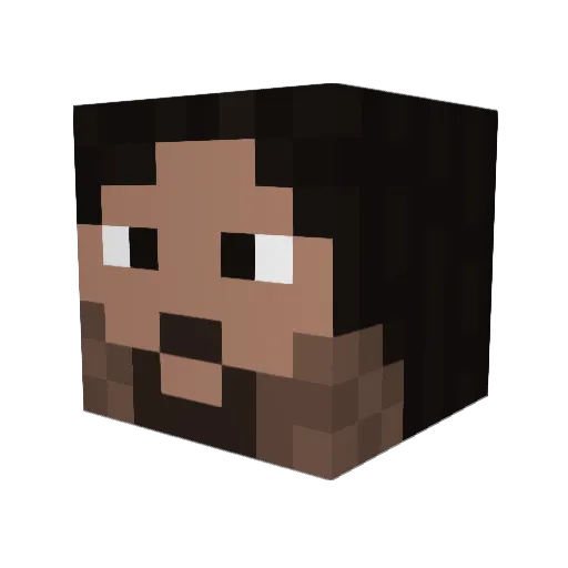 Redust Minecraft avatar head, 3D render