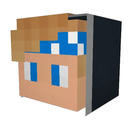 Redux15 Minecraft avatar head, 3D render