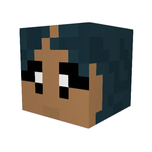 Redvalein Minecraft avatar head, 3D render