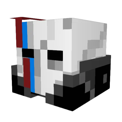 Redvasilis Minecraft avatar head, 3D render