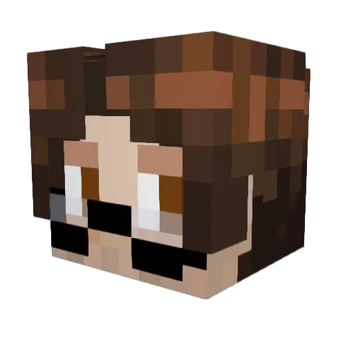Redveeil Minecraft avatar head, 3D render