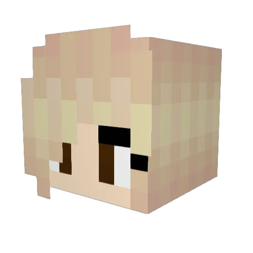 Redvelvet_7 Minecraft avatar head, 3D render