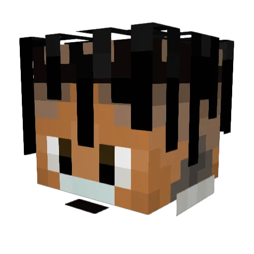 Redvoid12 Minecraft avatar head, 3D render