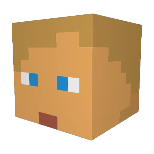 Redwarrior371 Minecraft avatar head, 3D render