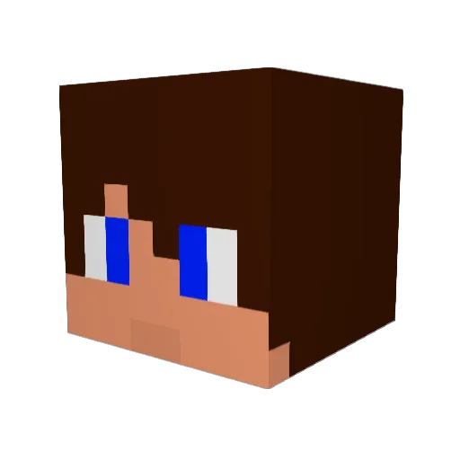 Redwill201 Minecraft avatar head, 3D render