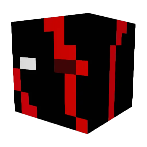 Redwolfblack101 Minecraft avatar head, 3D render