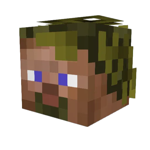 RedyAA Minecraft avatar head, 3D render