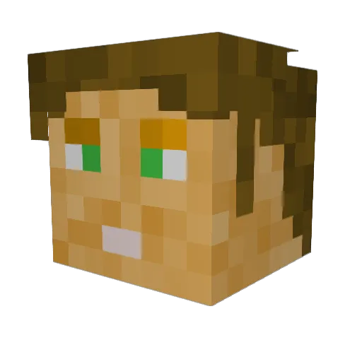 RedyRedstone Minecraft avatar head, 3D render