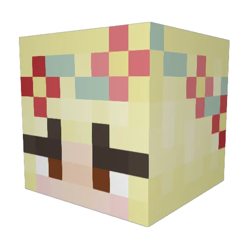 Redysk Minecraft avatar head, 3D render