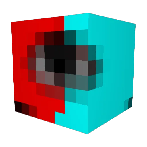 RedzEye Minecraft avatar head, 3D render