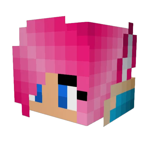 RedzGamez Minecraft avatar head, 3D render