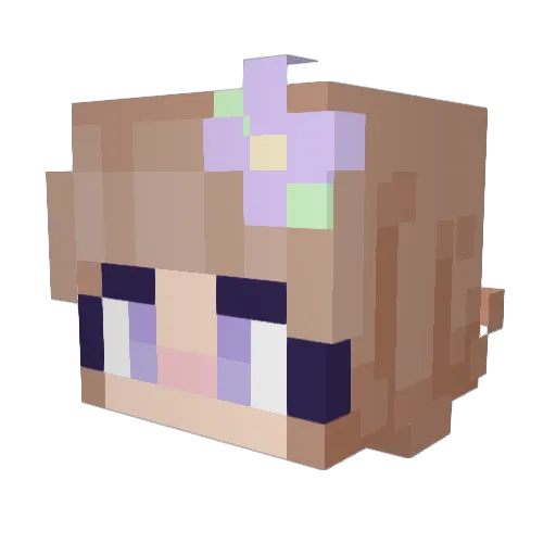 RedzWolf1 Minecraft avatar head, 3D render