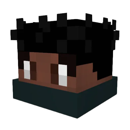 Redz_XD Minecraft avatar head, 3D render
