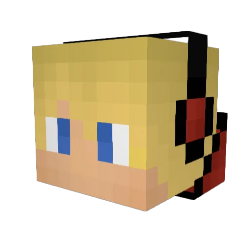 RedziTV Minecraft avatar head, 3D render
