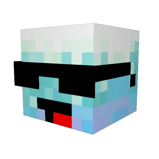 ReeDuckuliS Minecraft avatar head, 3D render