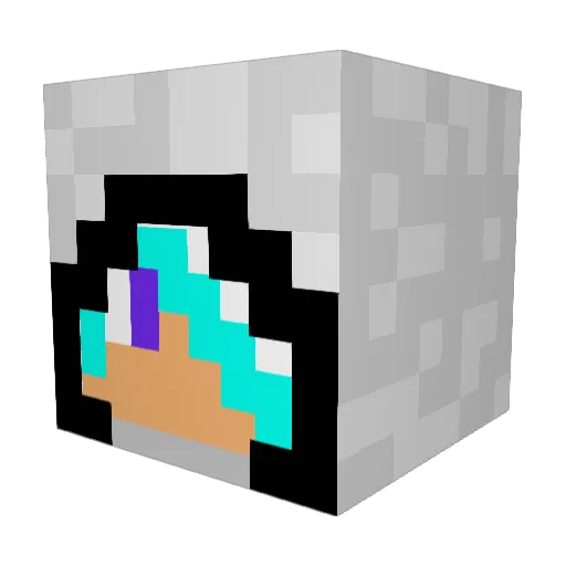 Ree_Xborg Minecraft avatar head, 3D render