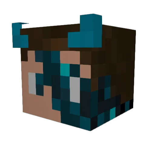 Reeaxion_a Minecraft avatar head, 3D render