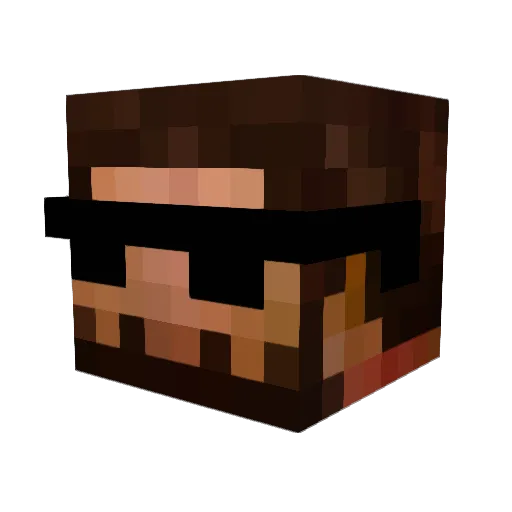 Reeb57 Minecraft avatar head, 3D render
