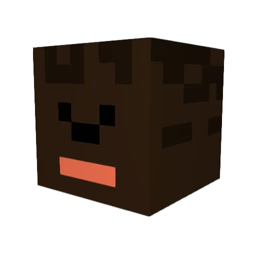 Reedling Minecraft avatar head, 3D render