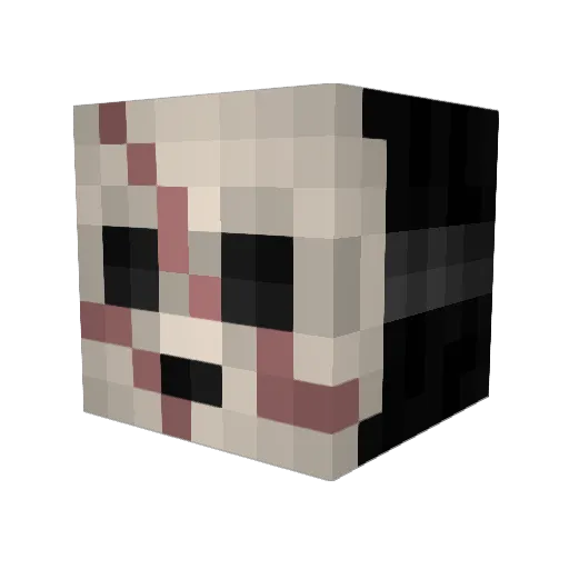 Reedr Minecraft avatar head, 3D render