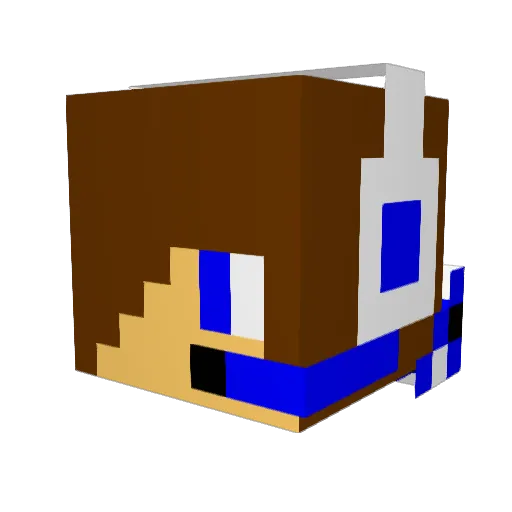 ReedtheSteed Minecraft avatar head, 3D render