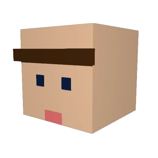 Reedyma Minecraft avatar head, 3D render