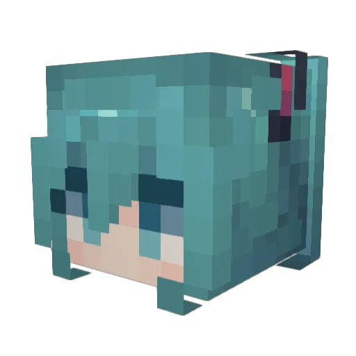 Reeedly Minecraft avatar head, 3D render