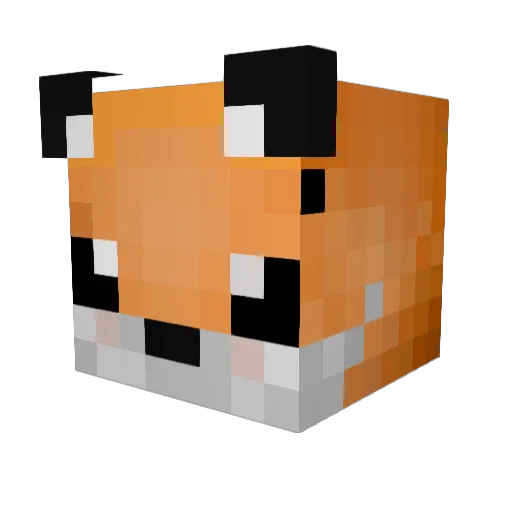 Reeeiddd Minecraft avatar head, 3D render