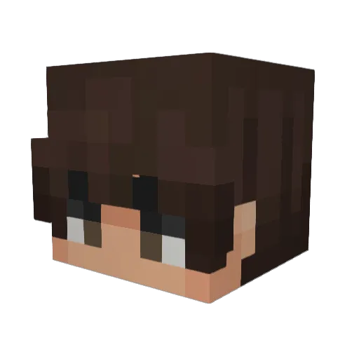 Reefz Minecraft avatar head, 3D render