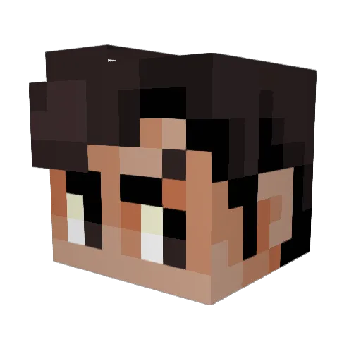 ReelSonder Minecraft avatar head, 3D render