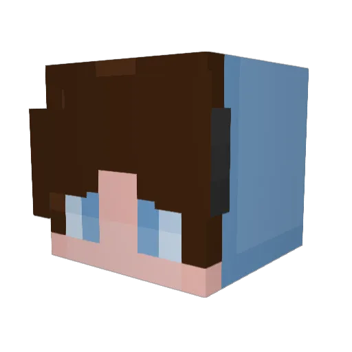 ReeledSpade Minecraft avatar head, 3D render
