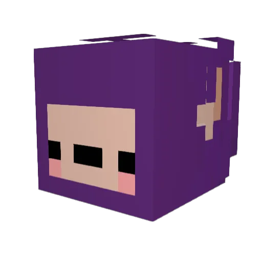Reelsami Minecraft avatar head, 3D render