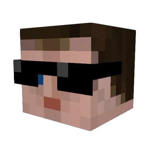 Reelyt0 Minecraft avatar head, 3D render