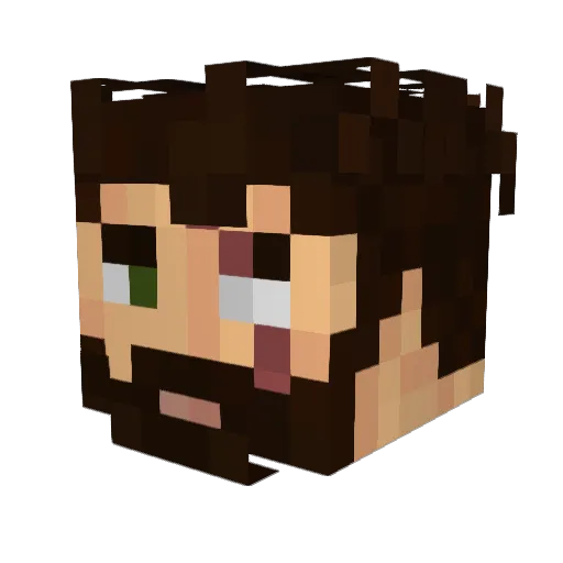 Reembi Minecraft avatar head, 3D render