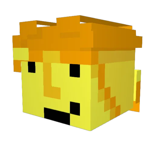 Reemiks626 Minecraft avatar head, 3D render