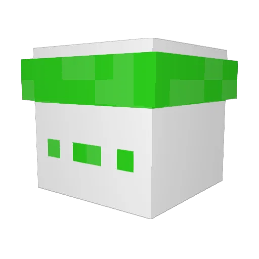 Reemixingg Minecraft avatar head, 3D render